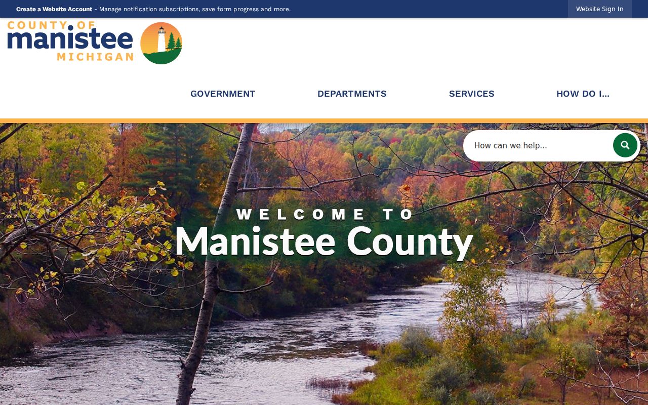 Official Manistee County government gateway for court and sheriff offices